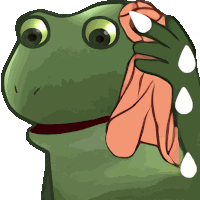 Worry Froge Sweat Sticker