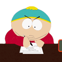 Writing Eric Cartman Sticker