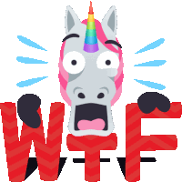 Wtf Rainbow Unicorn Sticker