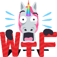 Wtf Unicorn Life Sticker