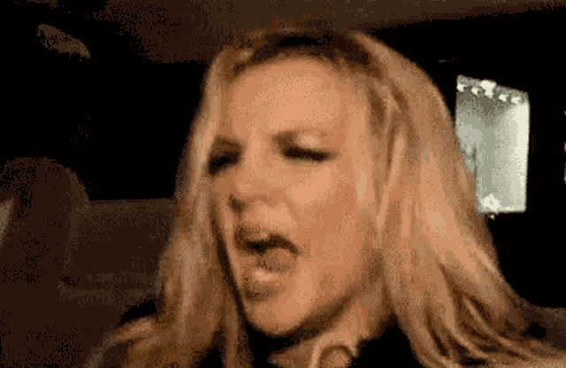 Yawning Britney Spears GIF