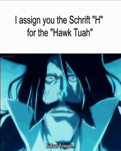 Yhwach Hawk Tuah GIF