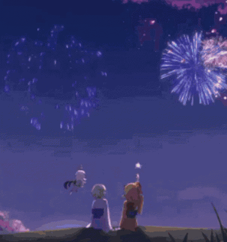Yoimiya Fireworks GIF