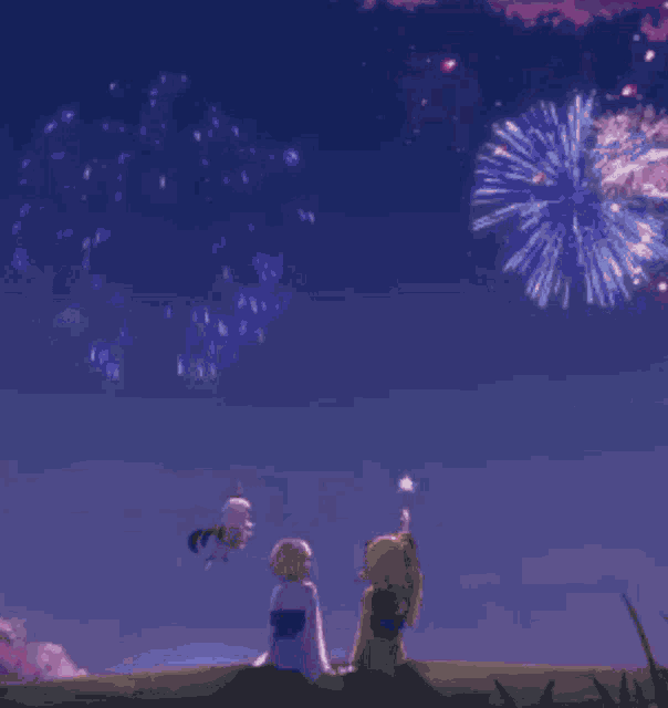 Yoimiya Fireworks GIF
