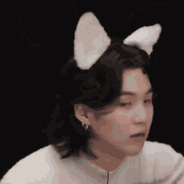 Yoongi Fluffy Ears Yoongi Cute Ears GIF