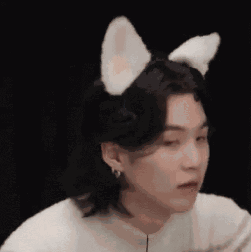 Yoongi Fluffy Ears Yoongi Cute Ears GIF