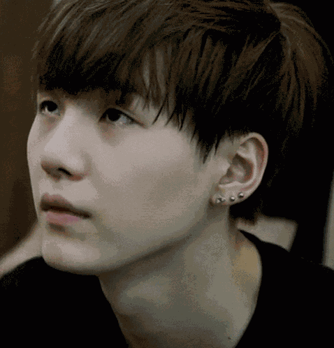 Yoongi Looking Up Yoongi Glowy Eyes GIF