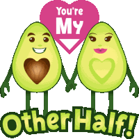 Youre My Other Half Avocado Adventures Sticker