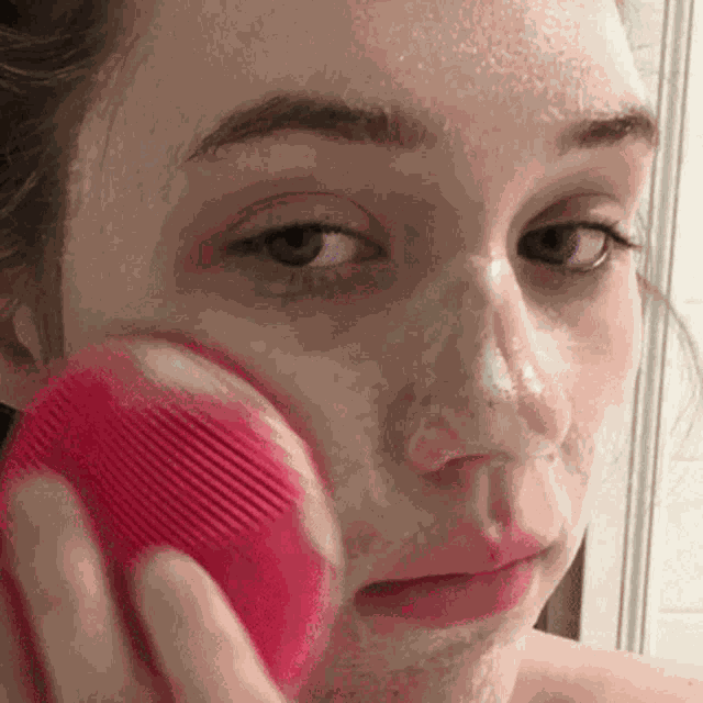 Yukko Cleansing Brush Facial Scrub GIF