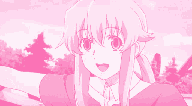 Yuno Gasai Pink Aesthetic GIF