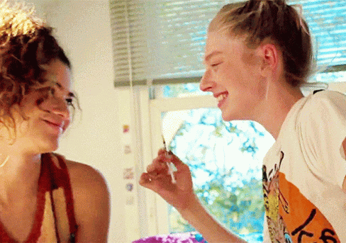 Zendaya Hunter Schafer GIF