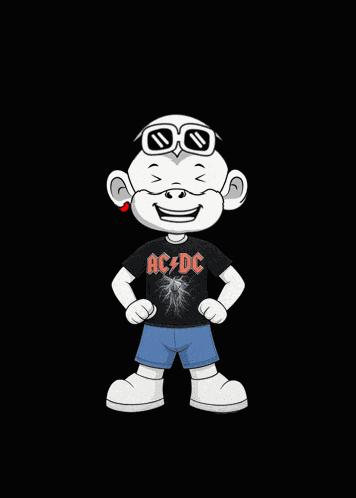 Zhot Jr White Monkey Acdc Band GIF