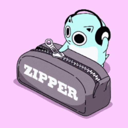 Zipper Blue GIF