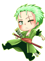 Zoro One Piece Chibi Sticker